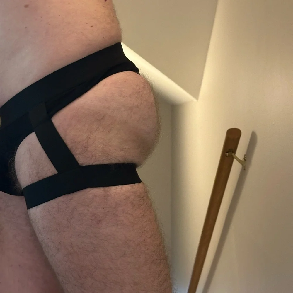 Mens Thick Strap Harness Thong - Picture 2 of 4